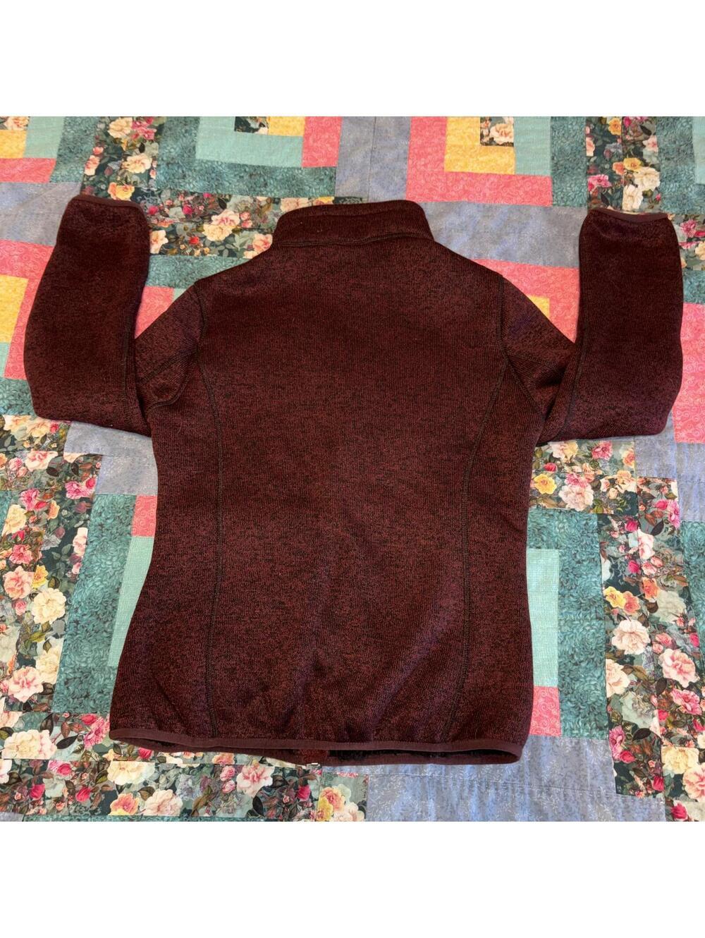 Champion Performance Womans Small Maroon Full-Zip Fleece Jacket 100% Polyester - Picture 3 of 9